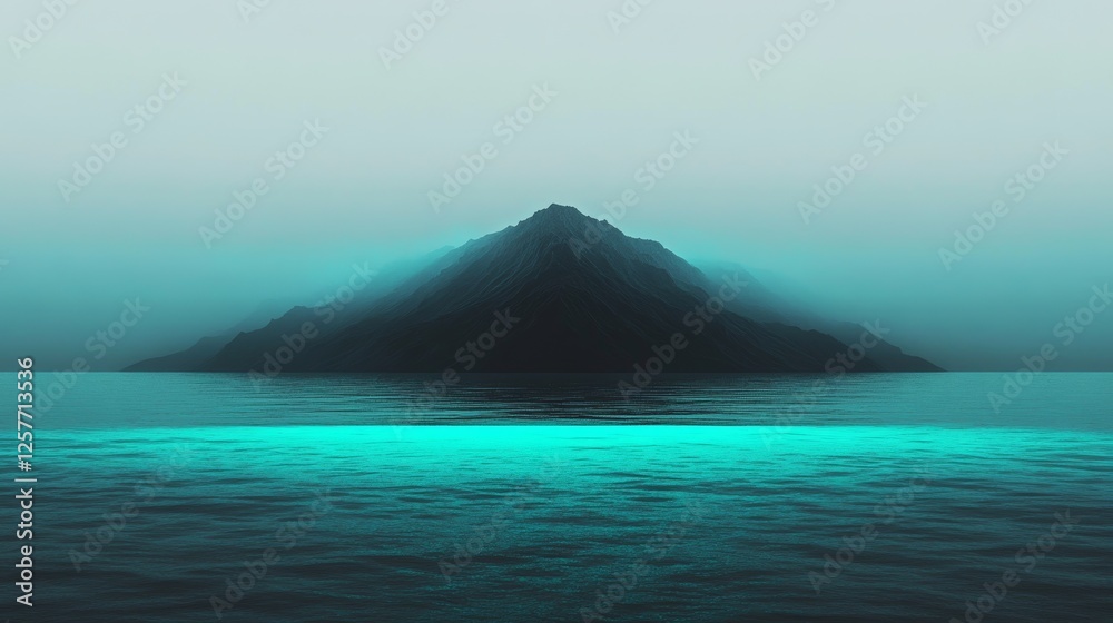 An overhead perspective displaying natural elements alongside abstract industrial lake water patterns in turquoise tones, with evident signs of pollution An overhead perspective displaying natural elements alongside abstract industrial lake water patterns in turquoise tones, with evident signs of pollution