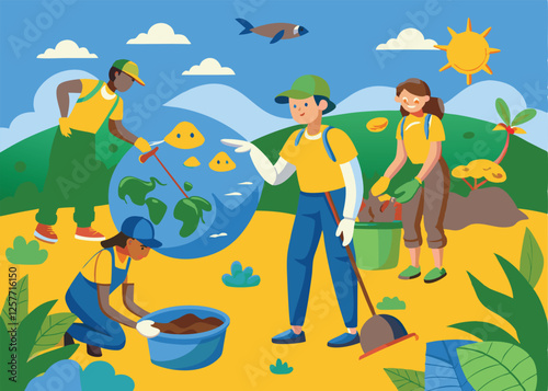 Earth Day Volunteers: Cleaning Up Our Polluted Planet eco green nature cleanup  