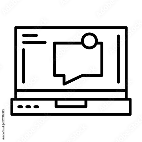 Messages Laptop Interface Icon