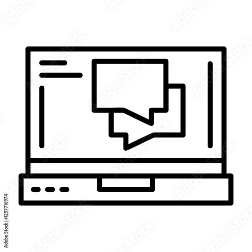 Chat Laptop Interface Icon