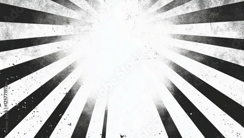Abstract Black and White Sunburst Grunge Background Design Texture Image