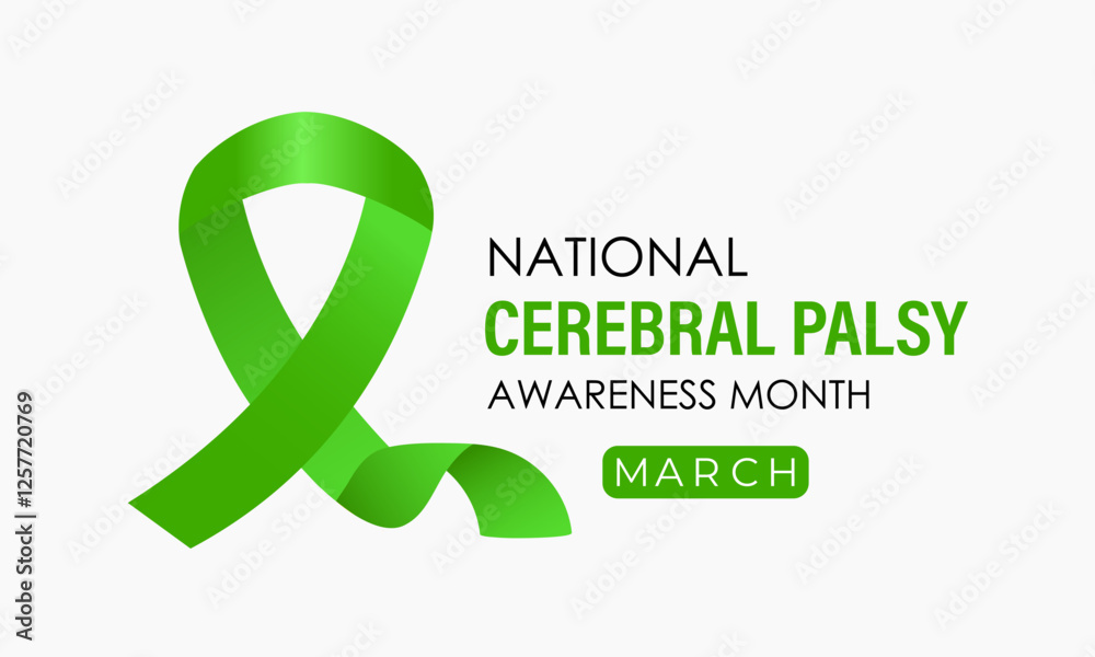 Vector graphic of National Cerebral Palsy Awareness Month is observed every year in March. That affect movement, muscle tone, and posture. Design for banner, cards, prints, social media, poster. Vector graphic of National Cerebral Palsy Awareness Month is observed every year in March. That affect movement, muscle tone, and posture. Design for banner, cards, prints, social media, poster.