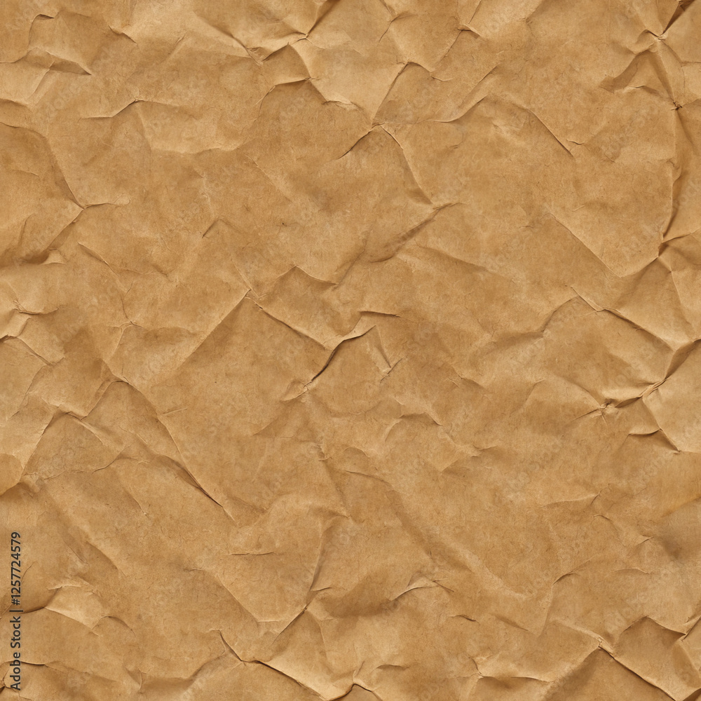 Obraz premium Crumpled brown paper texture for packaging use