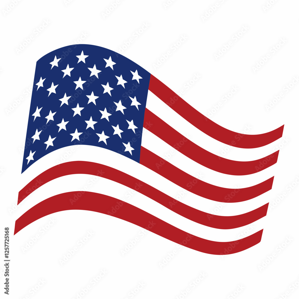 Fototapeta premium American flag vector illustration 