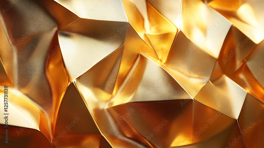 Elegant Golden Geometric Texture, A golden background with low poly shapes create Elegant Golden Geometric Texture, A golden background with low poly shapes create