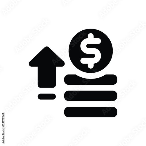 profit solid icon. vector icon for your website, mobile, presentation, and logo design.
