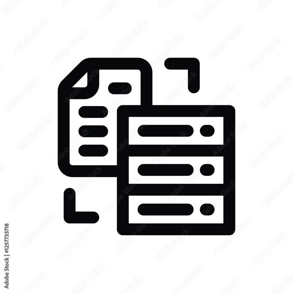 database line icon. vector icon for your website, mobile, presentation, and logo design. database line icon. vector icon for your website, mobile, presentation, and logo design.