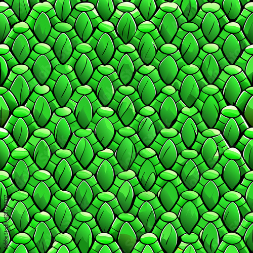 Seamless reptile skin texture with green scales