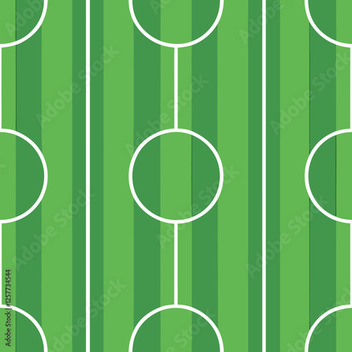 Seamless textured soccer field pattern in green tones