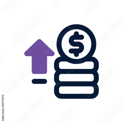profit dual tone icon. vector icon for your website, mobile, presentation, and logo design.