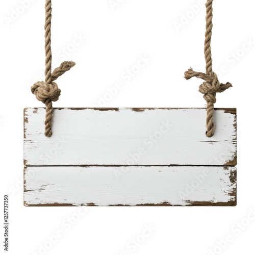 Wallpaper Mural Rustic Wooden Sign with Twine Hangers and Distressed Finish Torontodigital.ca