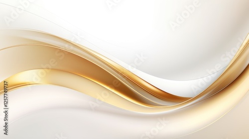 Free plain white background with gold wave
