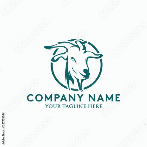 Goat head logo design vetor