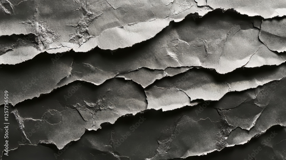 Obraz premium Torn Gray Paper Layers