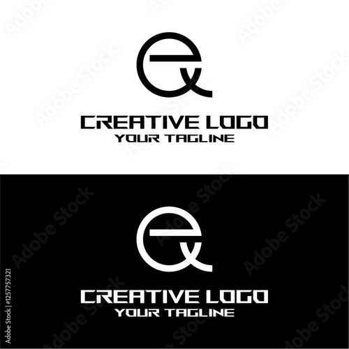 creative letter logo ex design vector