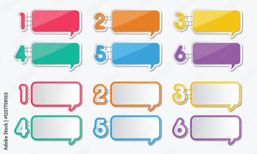 Infographic Number and Dialog Box Vector Illustration Infographic Number and Dialog Box Vector Illustration