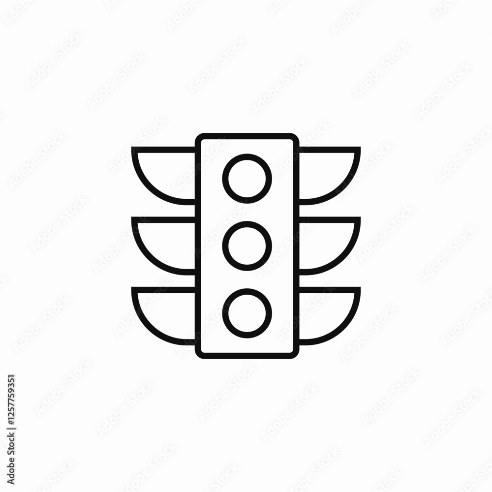 Traffic light street signal icon vector sign Traffic light street signal icon vector sign
