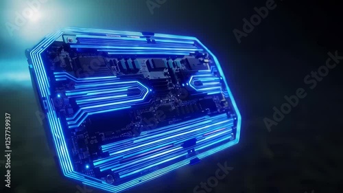 Futuristic Circuit Board Visualization