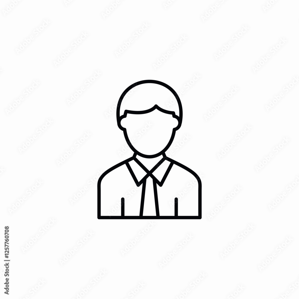 Business man profile avatar icon vector sign Business man profile avatar icon vector sign