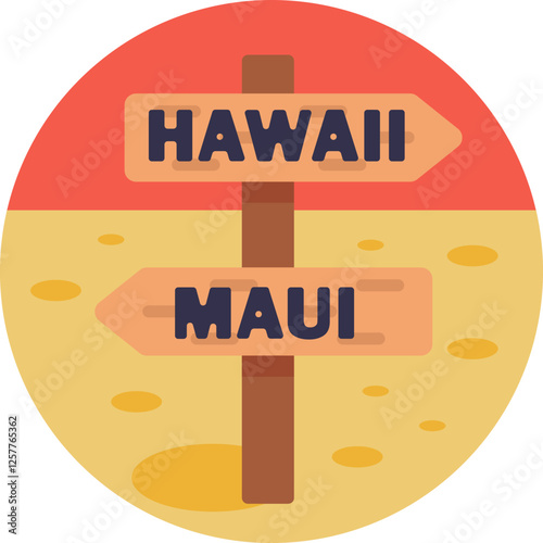 Represents signs or symbols used to guide or inform travelers in Hawaii.