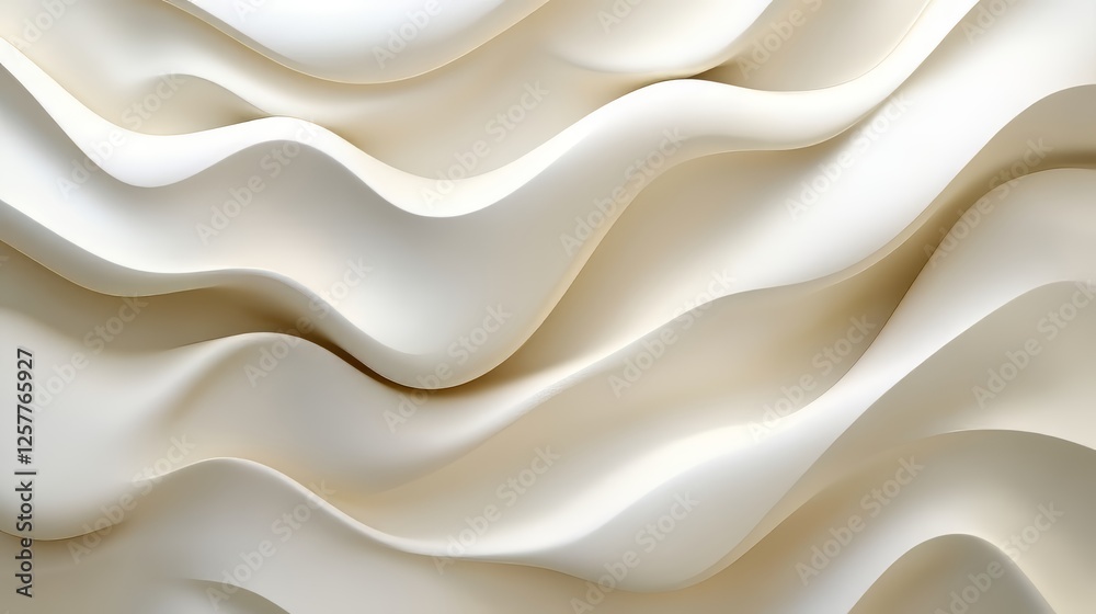 Obraz premium Abstract white flowing organic pattern design