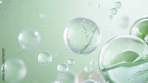 Wallpaper Mural Abstract Soft Green Bubbles Torontodigital.ca