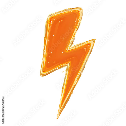 Glowing Neon Lightning Bolt - Energy, Power, and Electric Symbol in Vibrant Light.