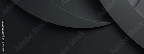 Stylish black background with simplistic elements, ideal for design and banner templates. Featuring contemporary abstract wallpaper with clean lines and a central white space for text.