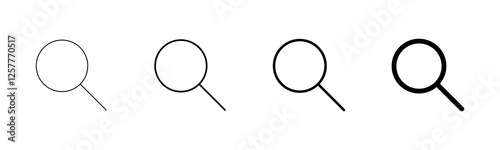 Search icon vector isolated on white background. Glass vector icon. search magnifying glass icon. Find