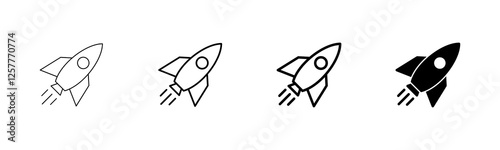 Rocket icon vector isolated on white background. Start Up Concept Symbol. Startup icon