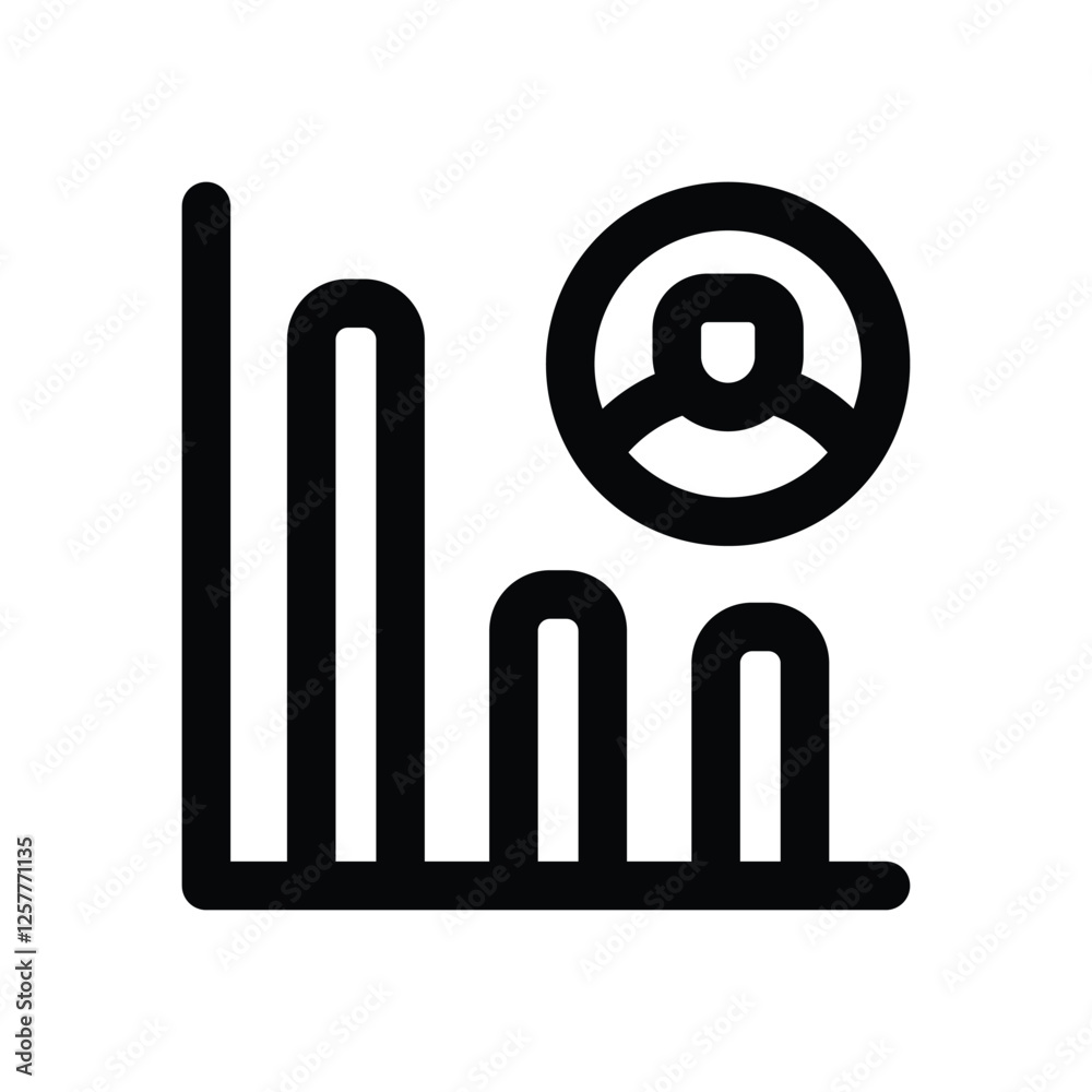 employee growth line icon. vector icon for your website, mobile, presentation, and logo design. employee growth line icon. vector icon for your website, mobile, presentation, and logo design.