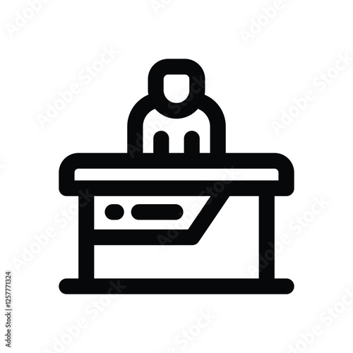 interview line icon. vector icon for your website, mobile, presentation, and logo design.