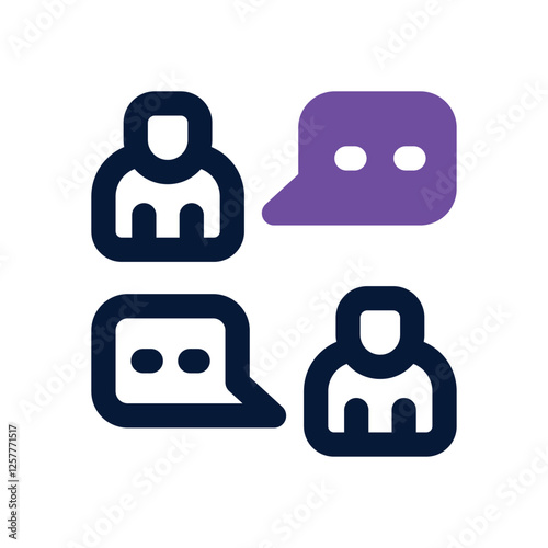 group chat dual tone icon. vector icon for your website, mobile, presentation, and logo design.