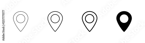 Pin icon vector isolated on white background. Location icon. Map pointer icon. Point. Locator. Address