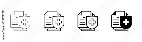 Medical insurance icon vector isolated on white background. health insurance icon