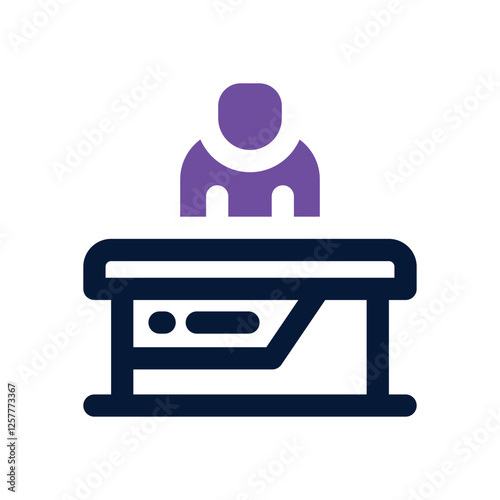 interview dual tone icon. vector icon for your website, mobile, presentation, and logo design.