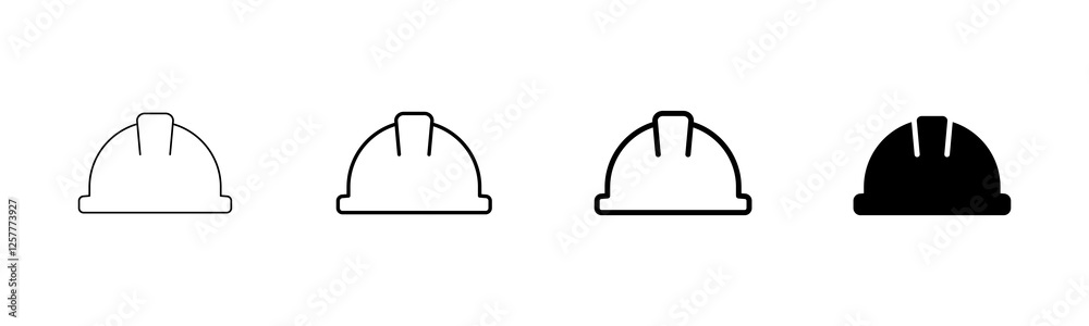 Helmet icon vector isolated on white background. Motorcycle helmets. Racing helmet. construction helmet icon. Safety helmet