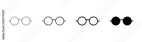 Glasses icon vector isolated on white background. Stylish Eyeglasses. Glasses vector. Optical concept
