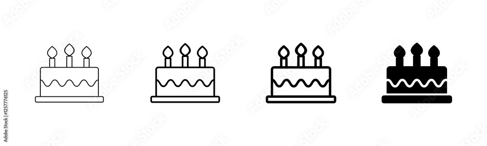 Cake icon vector isolated on white background. Cake vector. Birthday cake icon Cake icon vector isolated on white background. Cake vector. Birthday cake icon