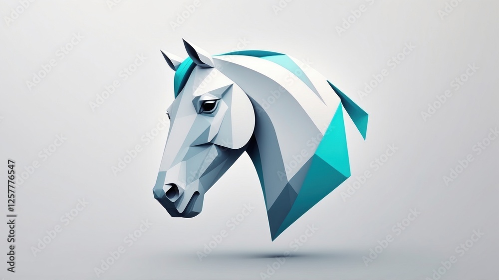 Fototapeta premium Abstract Polygonal Horse Head