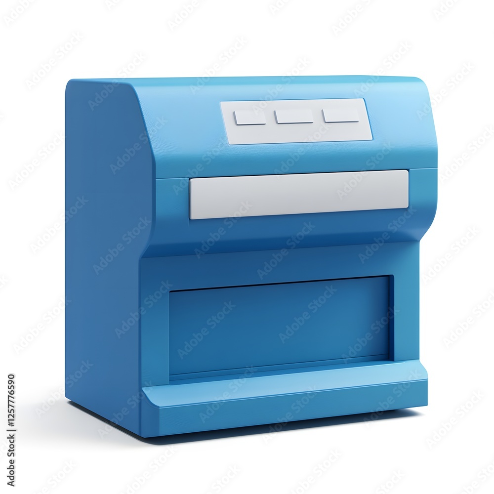 Blue Printer Isolated on White Background