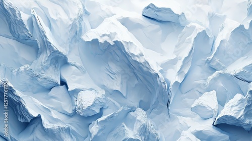 Wallpaper Mural Frozen Landscape of Snowy White Peaks Torontodigital.ca