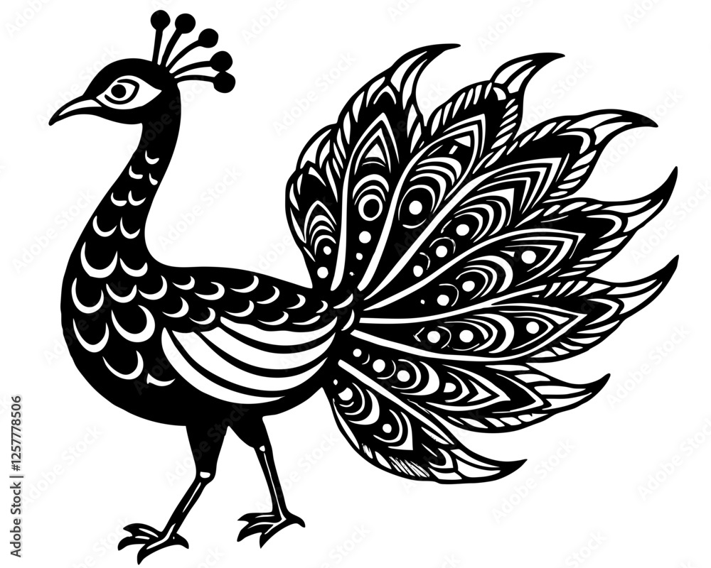 Fototapeta premium peacock vector illustration