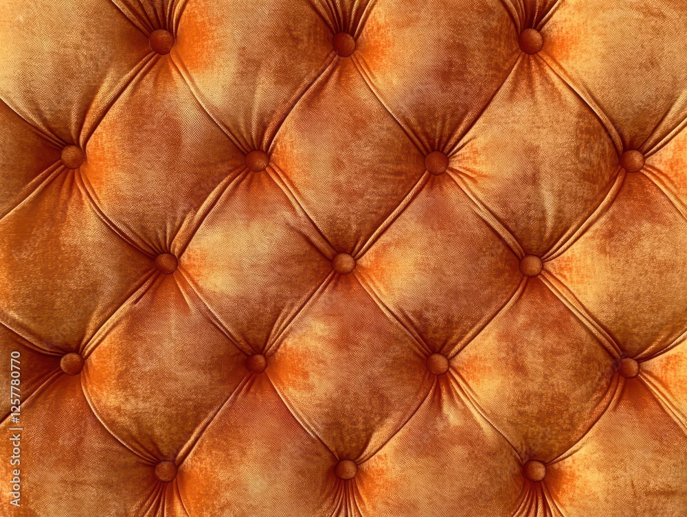 Fototapeta premium Elegant orange velvet texture with golden highlights, smooth and sophisticated