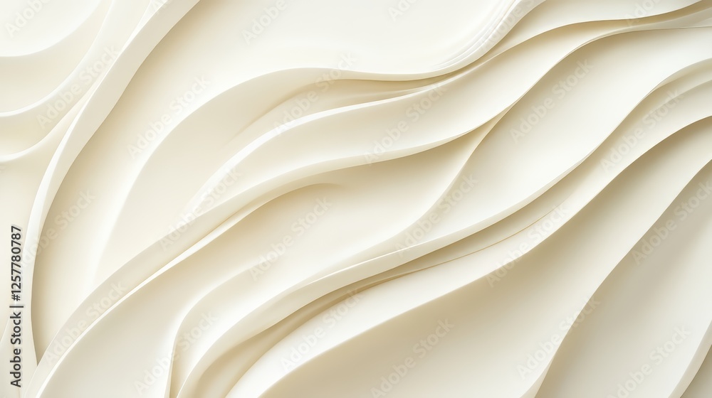 Abstract Cream Curved Lines Background Texture