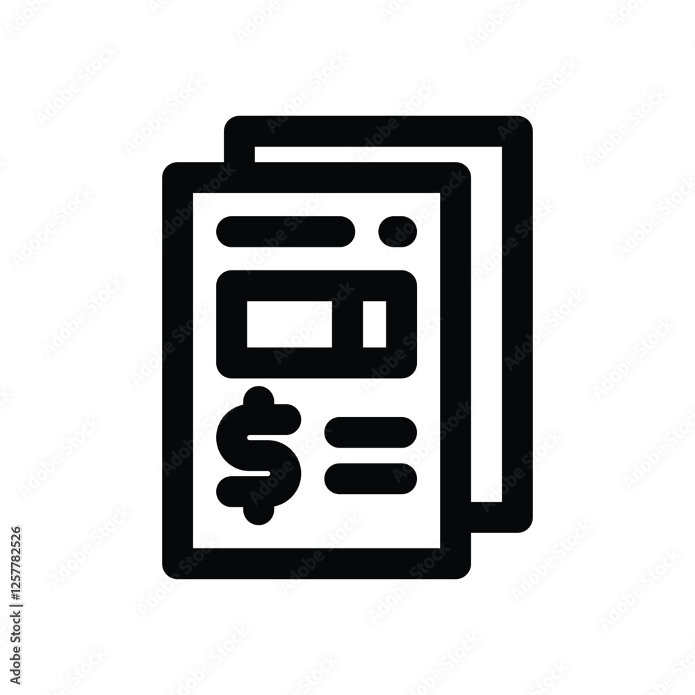 invoice line icon. vector icon for your website, mobile, presentation, and logo design. invoice line icon. vector icon for your website, mobile, presentation, and logo design.
