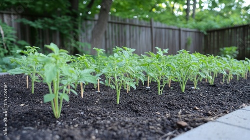 Wallpaper Mural Tomato Plants Growing in a Garden Bed Torontodigital.ca