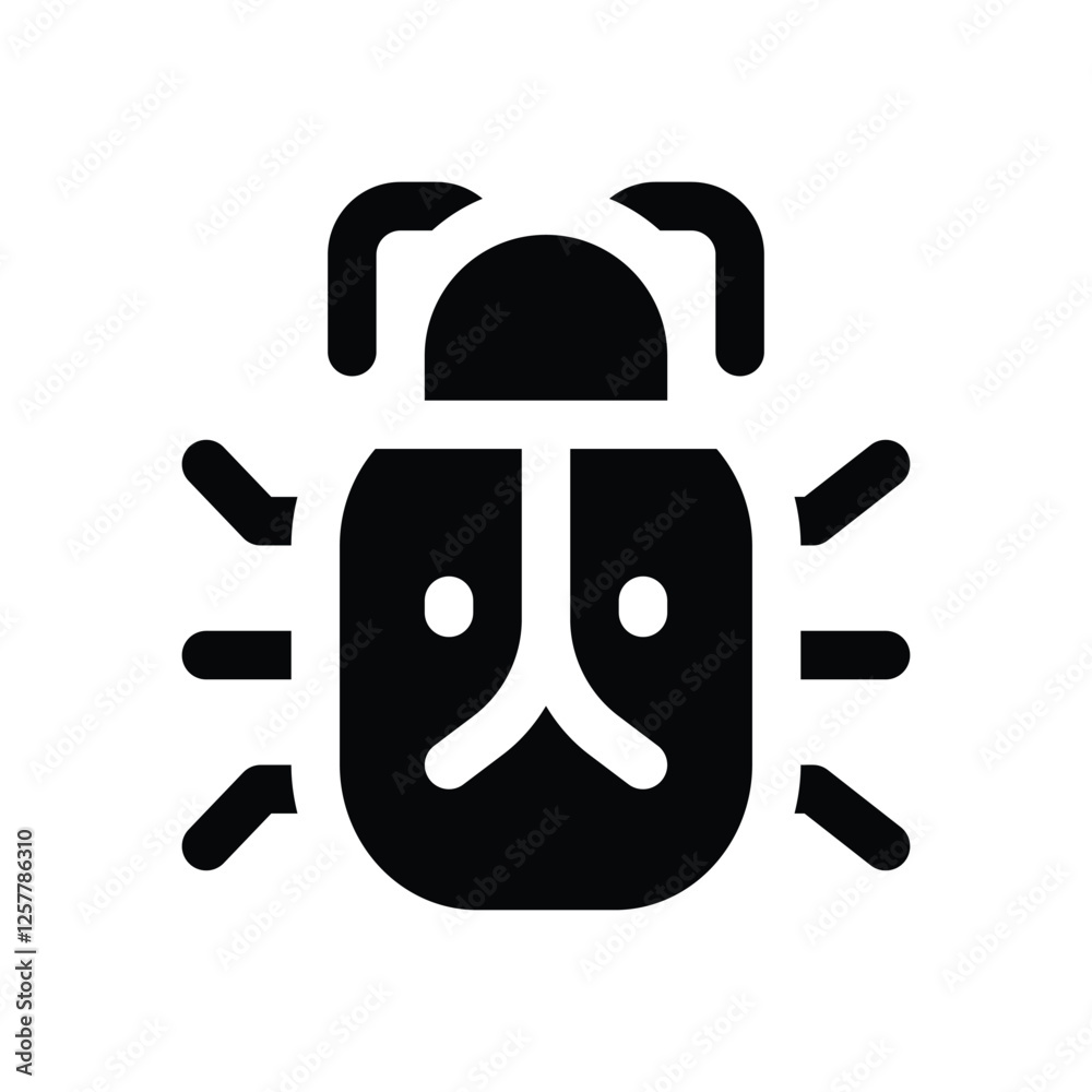 bug solid icon. vector icon for your website, mobile, presentation, and logo design. bug solid icon. vector icon for your website, mobile, presentation, and logo design.
