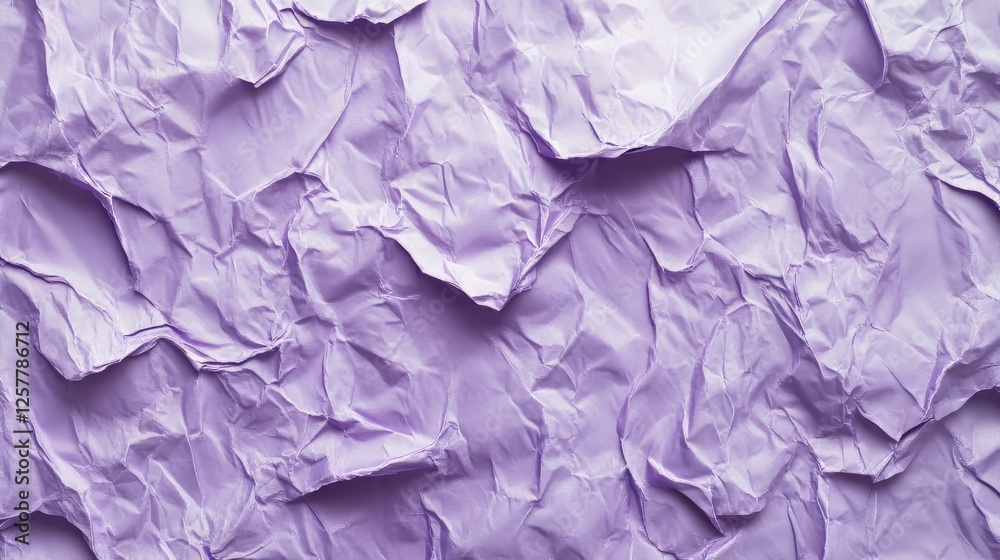 Fototapeta premium Textured lavender paper with many wrinkles.