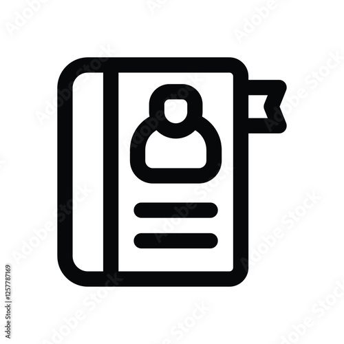 contact book line icon. vector icon for your website, mobile, presentation, and logo design.